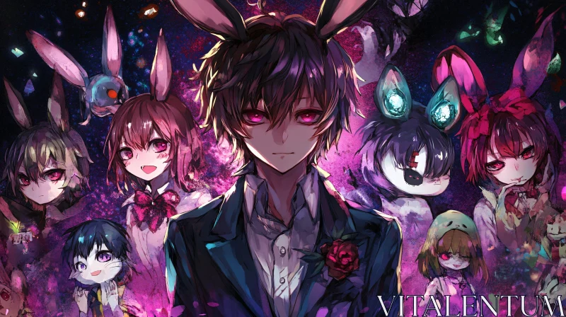 AI ART Anime Rabbits with Gothic Vibes