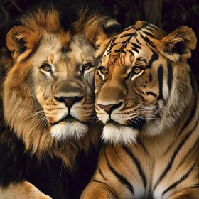 Lion and Tiger: A Bond of Strength
