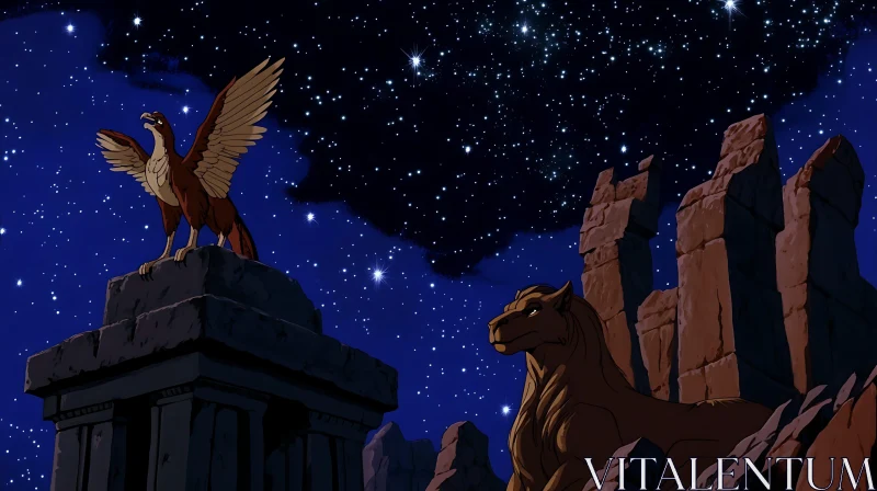AI ART Fantastic Creatures in the Night