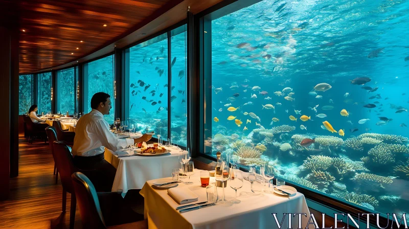 Submerged Restaurant Experience AI Image