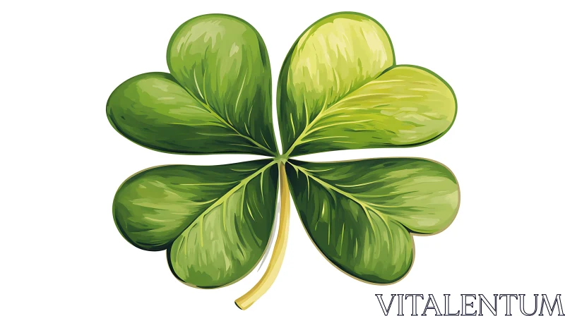 Illustration of Four Leaf Clover AI Image