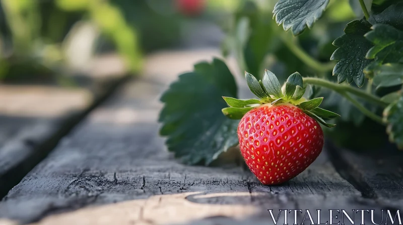 Ripe Strawberry Still Life AI Image