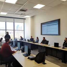 Team Collaboration in Conference Room