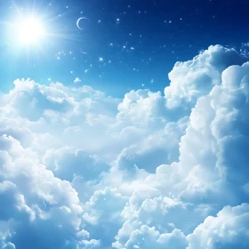 Heavenly Sky View with Clouds