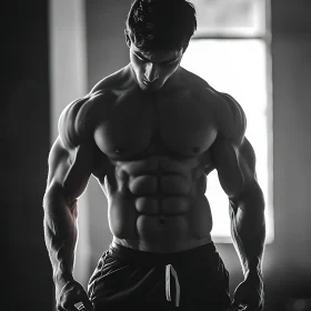 Monochrome Muscle Man: A Study in Strength