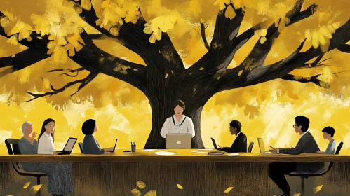 Team Collaboration in Nature's Embrace