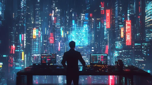 Cyberpunk City Future Vision