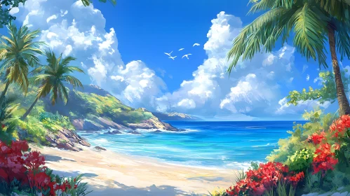 Serene Tropical Beach Scene