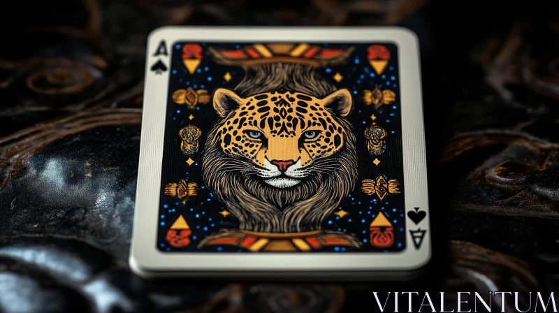 Elegant Leopard Card Design AI Image