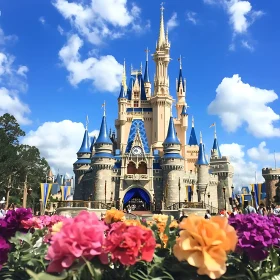 Majestic Castle Under Blue Sky