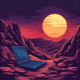 Digital Nomad in Desert