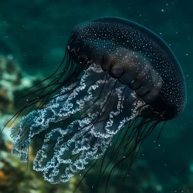 Graceful Jellyfish Underwater