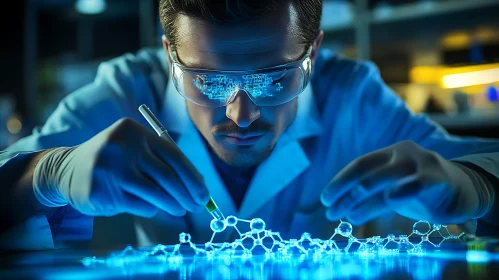 Molecular Research Under Blue Light