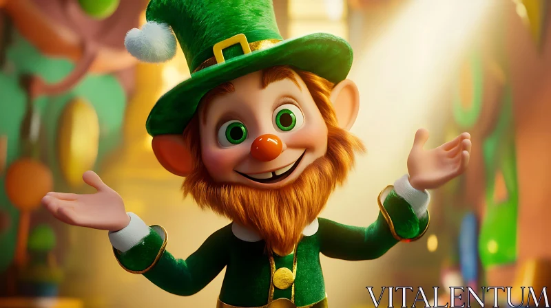 Whimsical Leprechaun Character Design AI Image