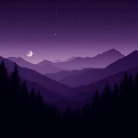 Starry Night Over Purple Mountains