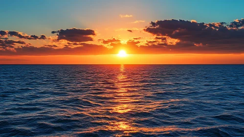 Peaceful Ocean Sunset