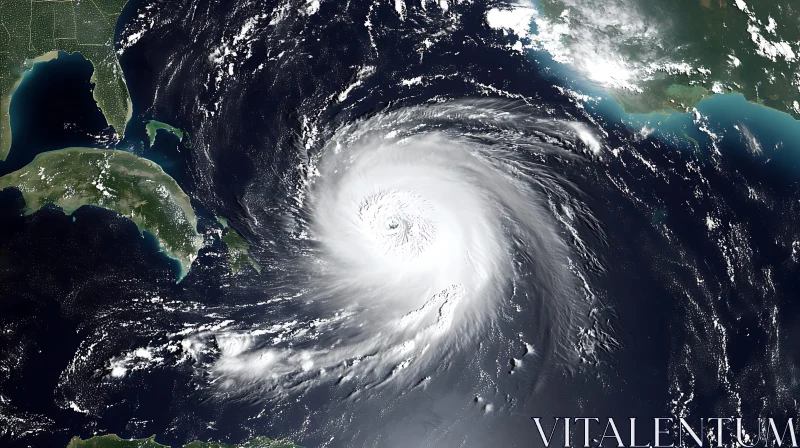 Hurricane from Space: A Weather Phenomenon AI Image