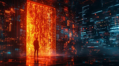 Man Before the Digital Gate