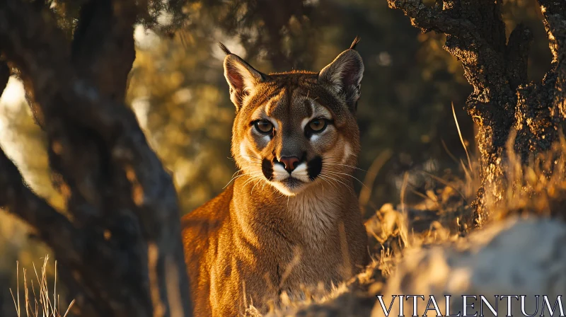 Mountain Lion Close-Up AI Image