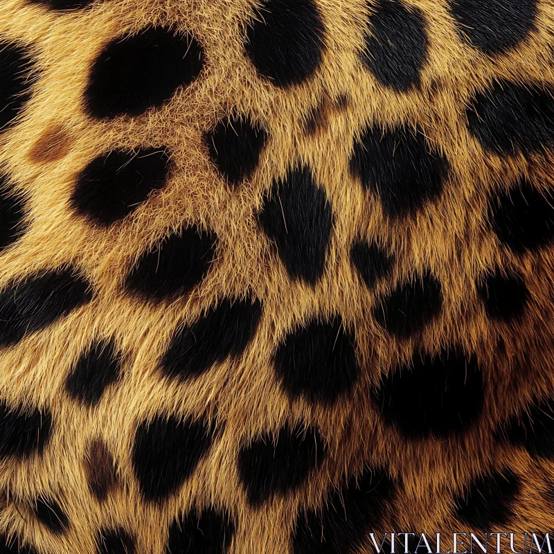 Detailed Leopard Fur Texture AI Image