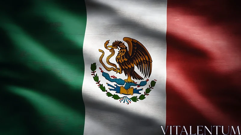 AI ART Mexican Flag Illustration