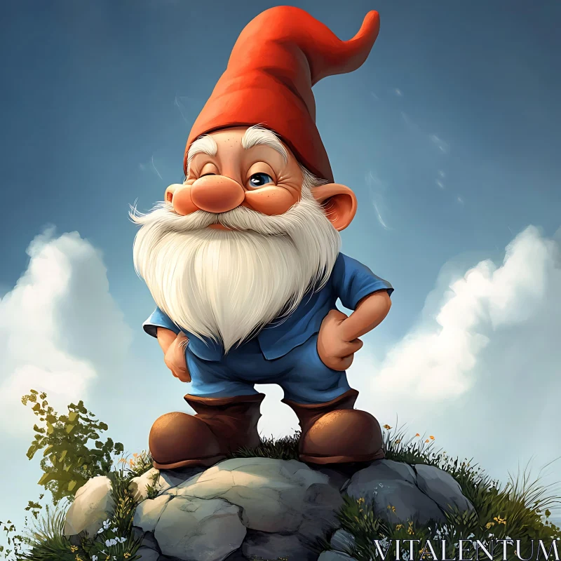 AI ART Whimsical Gnome Character Art