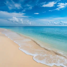 Calm Beach Scene with Turquoise Water