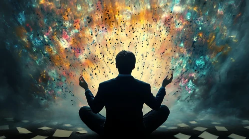 Abstract Music Conductor Art
