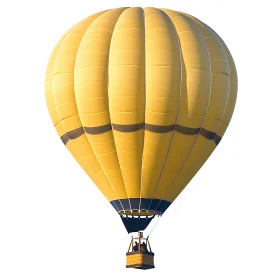 Yellow Hot Air Balloon in the Sky