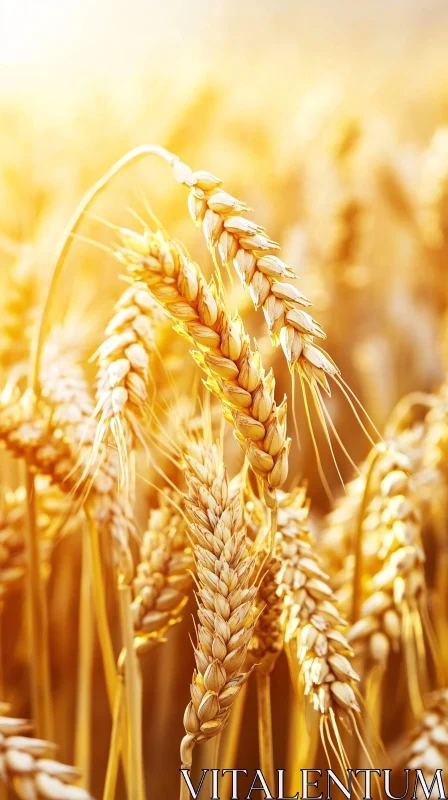 Sunlit Golden Wheat AI Image