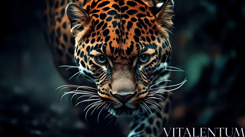 Leopard Close-up: A Study in Wild Beauty AI Image