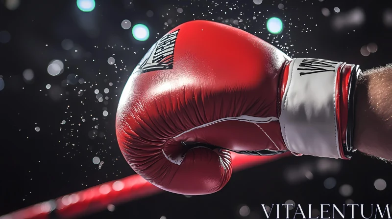 Powerful Boxing Glove Punch in Action Shot AI Generated Image AI Image