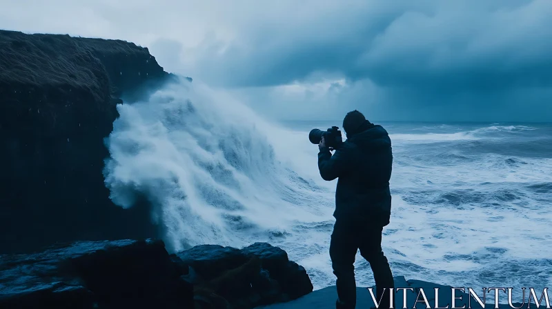 AI ART Stormy Ocean Waves Photography