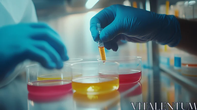 Lab Experiment Liquid Sample Analysis AI Image