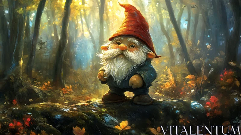 Forest Gnome Illustration AI Image