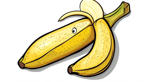 Playful Banana Character Illustration