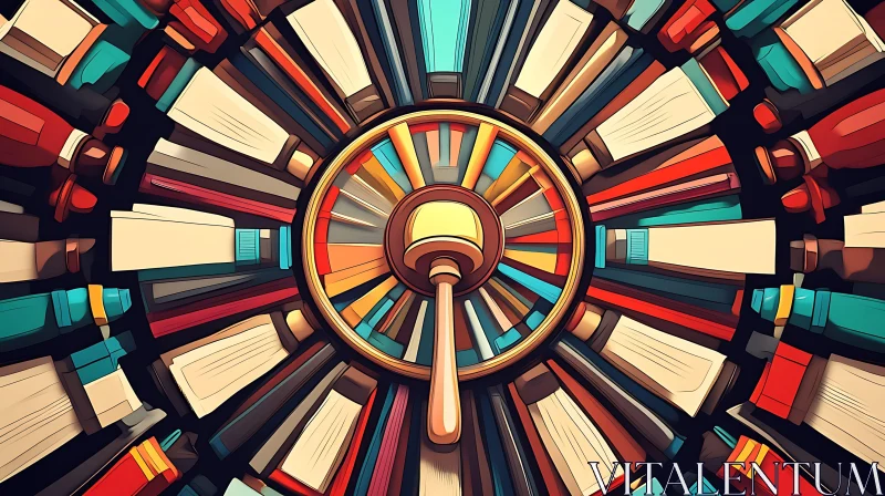 Abstract Wheel of Fortune Art AI Image