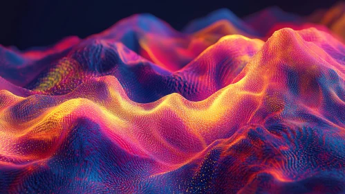 Colorful Abstract Textured Terrain