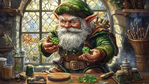 Leprechaun's Workshop: A Scene of Irish Craft