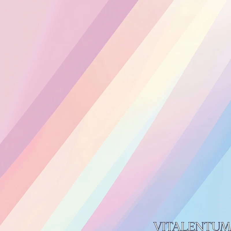 Diagonal Pastel Color Bands Serene Design AI Image