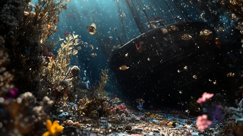 Marine Shipwreck Scene