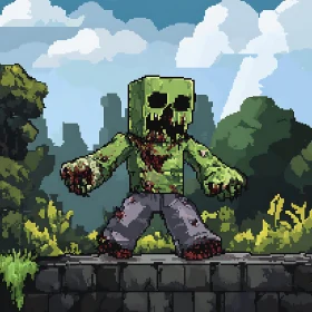 Undead Pixel Art Character