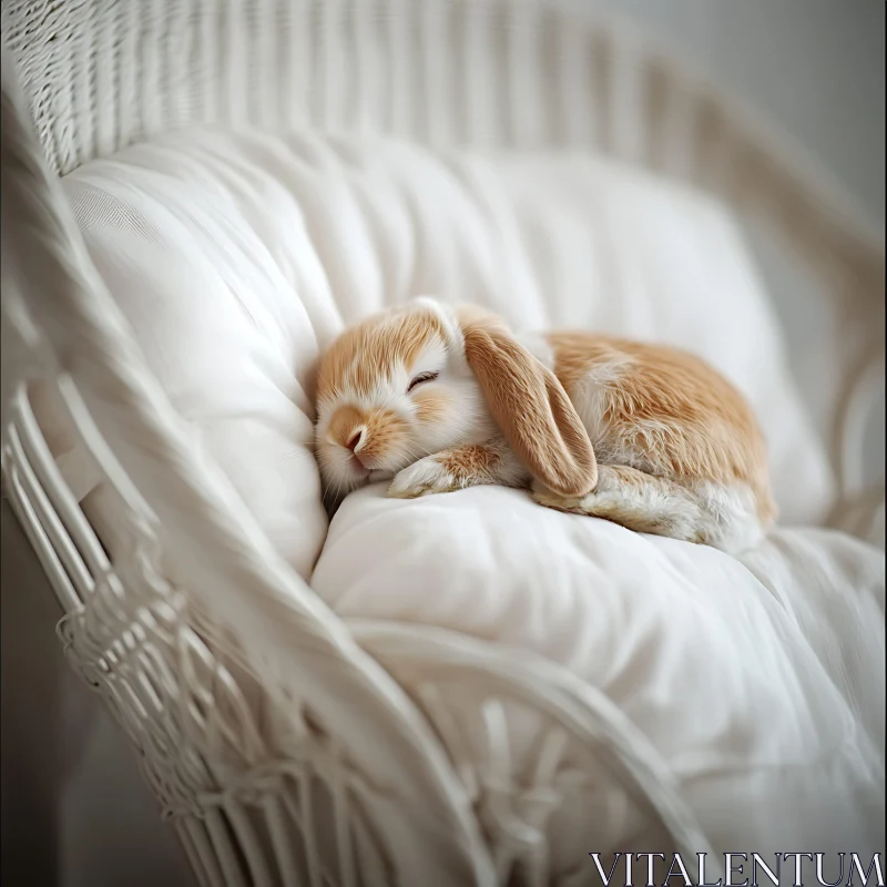 Restful Rabbit: A Moment of Tranquility AI Image