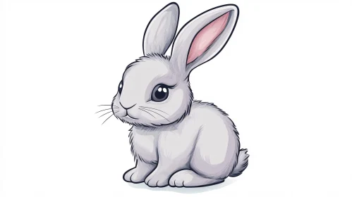 Adorable Cartoon Rabbit Image