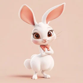 Charming Rabbit Character in Soft Hues