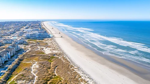 Aerial Beach View of Coastal Homes