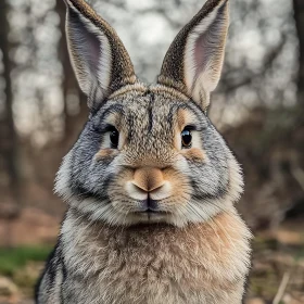 Close-Up of a Wild Rabbit