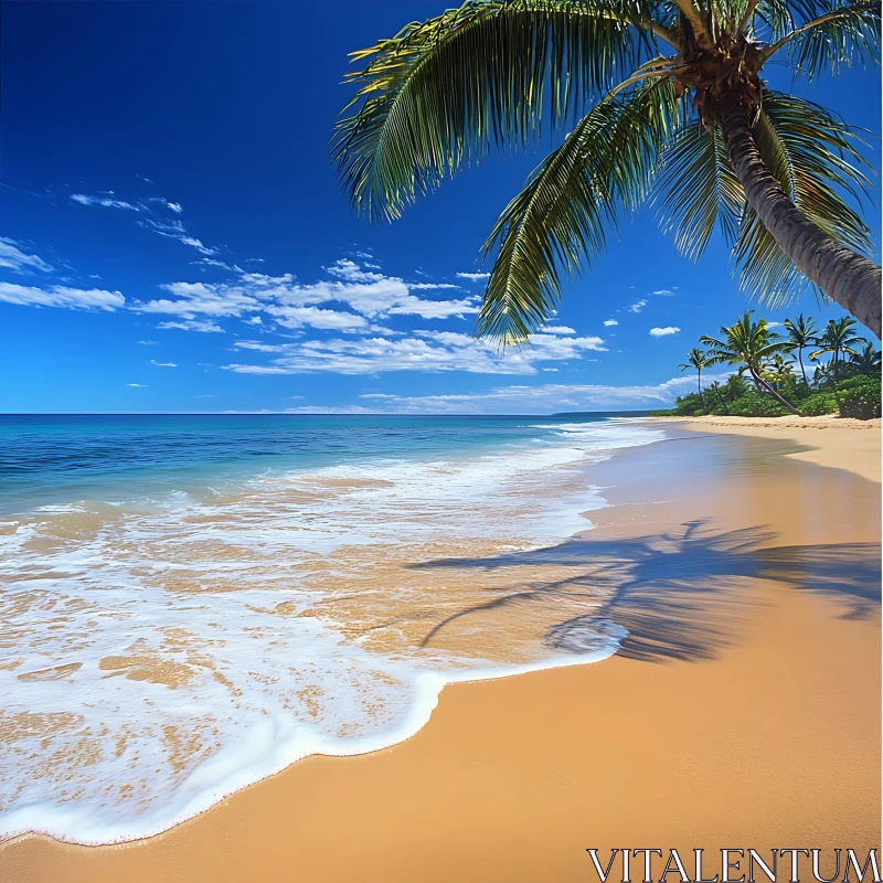 AI ART Sunny Day on a Tropical Beach