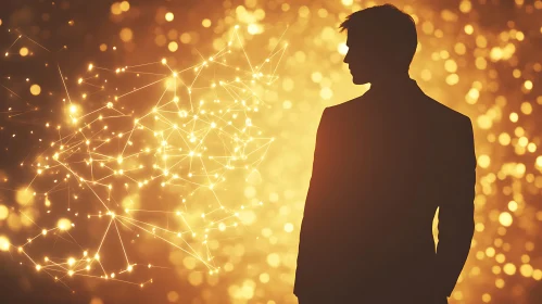 Golden Network Silhouette