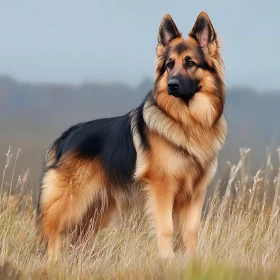 Noble German Shepherd in Nature